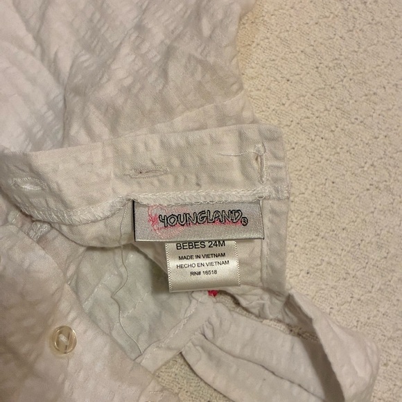 Y2K Youngland Ruffled Butterfly Dress, white with rainbow accents, Girls 24mo - Picture 7 of 9